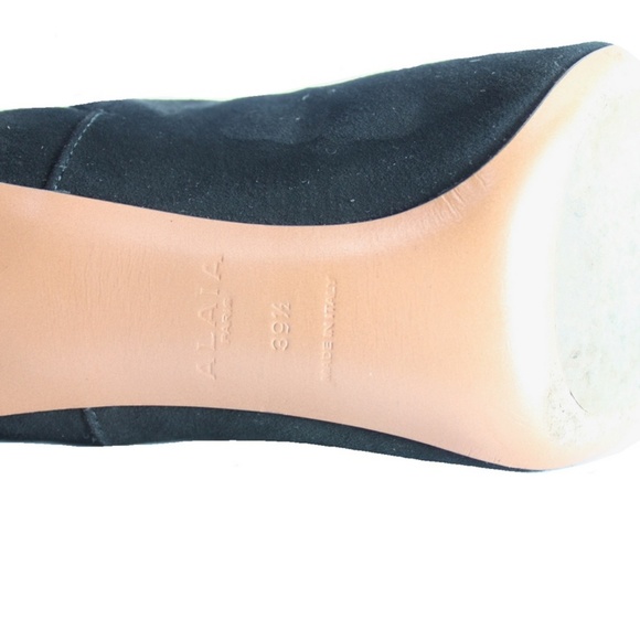 ALAIA BLACK SUEDE HIGH HEELED BOOTIES SIZE 9.5 - Picture 4 of 8